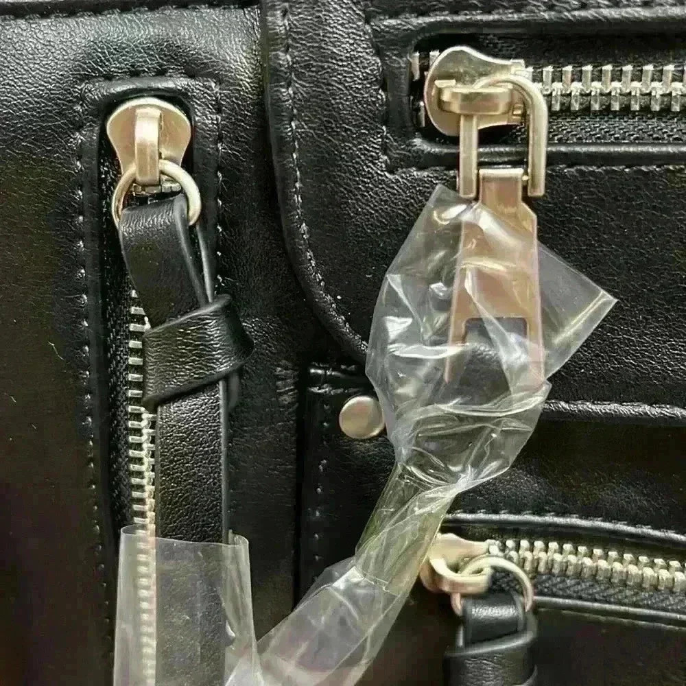 Back Leather Small Diaper Bag Crossbody Purse, Stylish Stroller Organizer Caddy - Picture 3 of 8